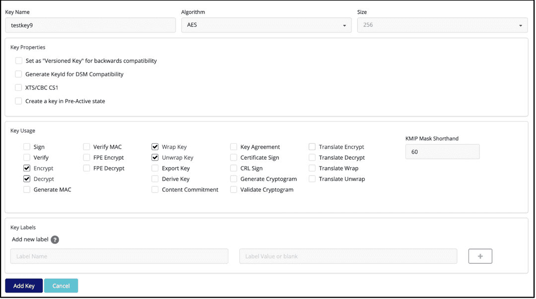 Thales CipherTrust Manager Key Details